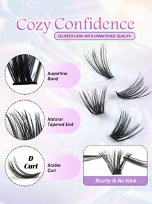 MAGEFY 800 Clusters Diy Individual False Eyelashes, Eyelash Extensions, Long-Lasting,Manga Lashes Fish Tail Comic Eyelashes,D Curl,30D+40D+50D+60D 9-18mm Mixth Length,Cat Eye Lashes,Wispy Lashes&Natural Look&Extra Thick&Dense&Dramatic Volume&Ultra Soft&Super Light Cluster False Eyelash,Portable,Hardcore High-Quality Apricot Color Packaging Box, For Family,Hotel,High Toughness Travel,Individual Eyelashes,For Women Eyes,Birthday's Gift