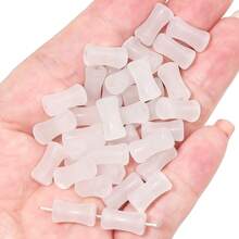 20/100pcs 6x12mm Glass Bamboo Glaze Beads Colorful Spacer Beads For DIY Jewelry Making, Round Cylinder Beads For Bracelet, Necklace, And Hairpin Crafting