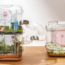 Living And Home Portable Transparent Hamster Cage - Single Layer-clear - View 3
