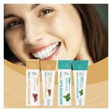 Volcanic Ash Bentonite Toothpaste Series Clean And Remove Stains Toothpaste To Improve Yellow Teeth Care For Teeth - White - View 1