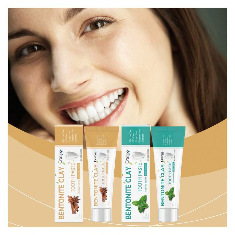 Volcanic Ash Bentonite Toothpaste Series Clean And Remove Stains Toothpaste To Improve Yellow Teeth Care For Teeth - White - View 1