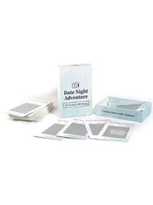 A Set Of Scratch-Off Cards For Drinking Game Parties Named "Date Night". The Excitement Keeps Escalating, Allowing You To Fully Indulge In These Cards That Offer A Top-Notch Party Feast. There Are 40 Small Games That Can Heat Up The Atmosphere. With A Silver-White Packaging, It Helps You Kick Off 40 Exclusive Romantic Adventures. These Cards Are Perfect For Multi-Player Gathering Games.