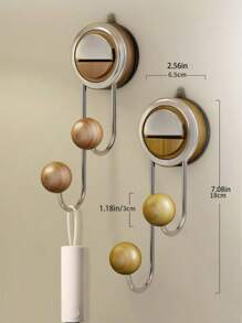1/2pcs Suction Cup Hook, Wall Installation Without Punching, Metal Material, Strong Load-Bearing, Invisible Design, Easy To Install, Modern Style, Suitable For Bathroom, Home Decoration, Practical Hook Home Bathroom Decor Bathroom Organizer Summer