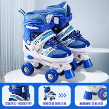Professional Skates For Kids And Beginners With Adjustable Brake And Foot Size. - Blue - View 2