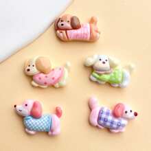 10 件混合卡通小狗 DIY 配件 - 耳环、发夹、文具、手机壳、钥匙扣、杯子、鞋子装饰、冰箱贴、珠宝制作用品 - 彩色 - 查看 8