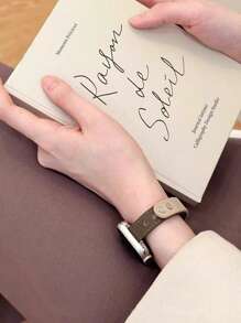 1 件女式时尚超薄皮革表带兼容 Apple Watch 表带 44 毫米 45 毫米 49 毫米 38 毫米 40 毫米 41 毫米 46 毫米 42 毫米兼容 Apple Watch Series 10 9 Ultra 8 7 6 Se 5 4 3 2 1 - 38/40/41/S10-42mm - 查看 8