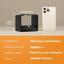 Wireless Motion Sensor Wall Light, 4000mAh Battery Powered Dusk To Dawn Magnetic LED Wall Lamp, 3000K Cordless Motion Activated Wall Light, Suitable For Bedroom, Porch, Corridor, Staircase