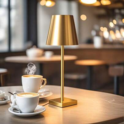 1 pieza Lámpara de escritorio recargable inalámbrica LED, interruptor táctil minimalista moderno, apta para dormitorio, sala de estar, comedor, bar, KTV, luz nocturna, luz de ambiente de bar (cable de carga USB incluido)