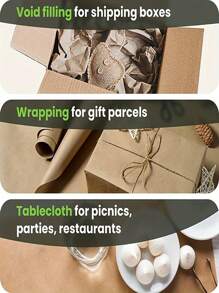 1 Roll Single Layer Single-Sided Coated Kraft Paper, Apparel Fabric Sample Paper, Packaging Paper, Coated Paper, Gift Wrapping, Flower Bouquet Wrapping, Suitable For Apparel Design, Fresh Flower Packaging, Gift Box Packaging, Birthday DIY Wrapping, Back To School, Valentine's Day, Christmas Eve Packaging, Etc.