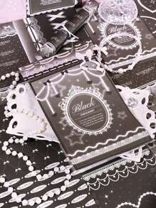 (30 sztuk/opakowanie wysyłane losowo) Słodkie tło koronkowe do pamiętnika, motyw Dream River