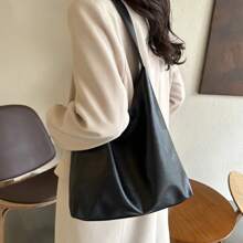 Vintage Women's Soft PU Leather Shoulder Bag Large Commuter Bag Versatile Women's Tote Underarm Bag Quality
