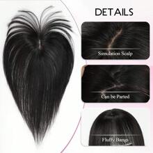 10英寸夹式刘海，真人发刘海发夹，配有3个结实夹子，360°全方位覆盖，轻盈刘海，适合女性，可修饰脸型。 - SNatural - 查看 5