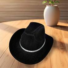 Cowgirl Hat Set, Shiny Cowboy Hat With Heart Sunglasses Neckerchief Photo Booth Props