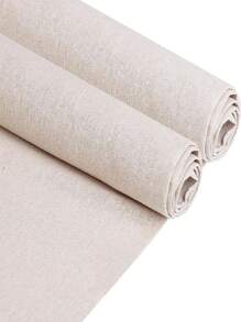 1 pieza de tela mezclada de lino, textura tejida a rayas, tela para coser ropa DIY