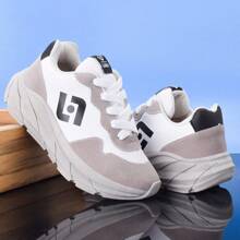 CALCADOS LGHT LIGHT Children's Boys' Jogger School Casual Suede Sneakers + Glasses Watch - Beige - View 2