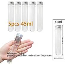 1/5/10/30个塑料试管45ml/50ml/110ml透明塑料试管口香糖试管，浴盐瓶圣诞生日礼物透明塑料试管，食品接触级试管瓶，糖果瓶，带螺旋盖的塑料试管 - 彩色 - 查看 18
