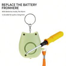 1PC Personal Alarm For Women 130dB Self Defense Keychain With LED Strobe Light Personal Emergency Security Devices Key Chain Alarms For Elderly - Multicolor - View 9