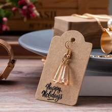25/50/100pcs Kraft Paper Gift Tags With Jute Ropes, Suitable For Weddings, Birthdays, Holidays, Party Favors, Handmade Packaging, DIY Gift Decorations And Hanging Decorations.