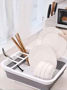 Rejilla plegable para escurrir platos, portátil, organizador de vajilla para cocina, caravana, campistas, remolque, ahorro de espacio para cocina