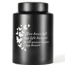 Urnas de cremación con diseño de mariposa para cenizas humanas, urnas decorativas para adultos hombres, mujeres, mascotas perros, gatos - Negro - Ver 8