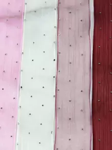 (5 Meters/Pack) Bubble Fold Sticker Rhinestone Mesh Gift Packaging Hair Accessories Bow DIY Accessories Christmas Decoration