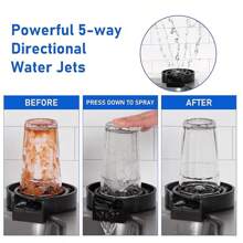 水槽自动洗杯器高压冲洗器不锈钢冲洗瓶不锈钢马克杯 - 彩色 - 查看 8