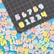 10/30/50pcs Mixed Multi-Color Resin Alphabet Letters, Flat Bottom, Mini ABCD English Style, For DIY Jewelry Making, Earrings, Phone Cases, Hair Accessories, Keychains, Charms Decoration