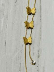 1 Piece Of Unique And Fashionable Style Necklace With Butterfly Figures To Give A Touch Of Elegance Or Sexy On Vacations Or Parties - 蝴蝶型 - 查看 7