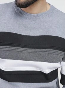 Winter/Men's Sweater Cold Jacket/Cold Sweater/Non-Embroidered Coat/Round Collar 5Colors - Light Grey - View 3