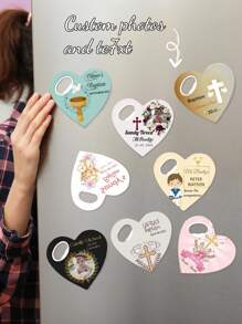 1 pieza Regalos personalizados para baby shower, abrebotellas personalizados, imanes de refrigerador, recuerdos a granel para baby showers y celebraciones del primer cumpleaños, recuerdos personalizables para bautizo, ideas de regalo de bautizo, regalo de primera comunión, recuerdo de fiesta personalizado - Multicolor - Ver 2