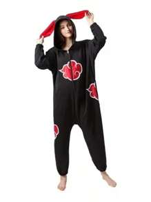 Pijama De Akatsuki Cloud  Unisex,cosplay - Negro - Ver 1