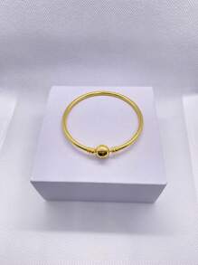 2 pièces Bracelet pendentif à tête ronde en bouton de mode pour femmes, os de serpent, convient pour un assortiment quotidien, cadeau de vacances parfait pour les femmes