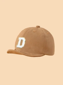 1pc Simple Letter Baby Soft Brim Baseball Cap, Stylish And Versatile, Suitable For Boys And Girls Daily Outing In Spring And Summer. - Khaki - View 10