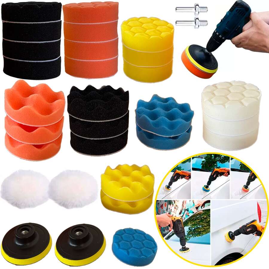 Sponge Polishing Pads Kit Polishing Waxing Tassel Kit 31 Pcs Vmingo - Multicolor - View 1