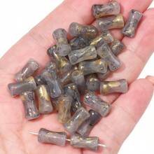20/100pcs 6x12mm Glass Bamboo Glaze Beads Colorful Spacer Beads For DIY Jewelry Making, Round Cylinder Beads For Bracelet, Necklace, And Hairpin Crafting