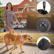 Portable Outdoor Dog Poop Bag Holder - Multi-Color Pet Waste Dispenser , Comfortable And Durable Poo Bag Dispenser For Walking, Hiking, Camping Essential Walking Accessory,Pink Blue Black Grey Green. - Multicolor - View 4