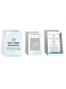 A Set Of Scratch-Off Cards For Drinking Game Parties Named "Date Night". The Excitement Keeps Escalating, Allowing You To Fully Indulge In These Cards That Offer A Top-Notch Party Feast. There Are 40 Small Games That Can Heat Up The Atmosphere. With A Silver-White Packaging, It Helps You Kick Off 40 Exclusive Romantic Adventures. These Cards Are Perfect For Multi-Player Gathering Games.