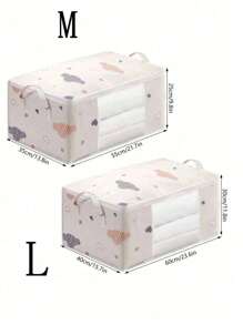 1pc Household Quilt Storage Bag, Clothes Storage Box, Dust-Proof Cartoon Graphic Closet Storage Bag, For Household Decorations Decor Festival Decor Room Decor Home Decor Decor Bedroom Decor