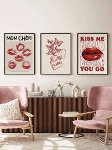 3pcs/Set Unramed Canvas Paintings And Posters Retro Wall Art 70S Groovy Funk With Wall Art Prints Wall Art Living Room Poster Funky Home Decor Art Deco Classic Modern Style - Multicolor - View 1