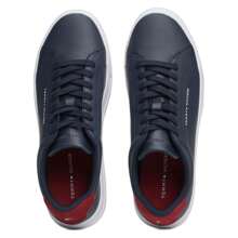 Tommy Hilfiger Th Court 男士黑色皮革運動鞋✅ 24/72 小時內送貨至西班牙（半島）