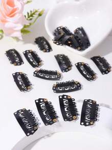 20/40/60pcs Dual-Use Hair Clips: Hair Chain Clips Or Hair Clips Claw Clips Hair Claws Hair Barrettes, Hair Accessories, Head Accessories, Hair Accessories For Women - Black - View 8