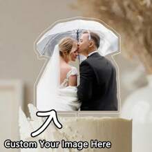 1pc Acrylic Cake Topper, Customizable Cake Tag, Wedding Accessories, Photo Customized Cake Tag