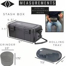 Waterproof Stash Box With Lock – Complete Combo Storage Kit Featuring Essential Accessories - Default - View 4