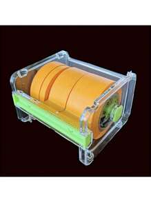 Acrylic Tape Dispenser With Cutter Box, Transparent PP Material, 2.56" Diameter, 2.95" Width, DIY Tool For Model Making And Crafts, Ideal Choice For Artisans And Hobbyists - Multicolor - View 7