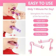 无需电池的V型瘦脸器 - 双效面部按摩器，男女通用V型脸按摩美容工具，无需电池，无香型，紧致肌肤，减少面部肌肉松弛，美容，护肤，水疗，自我护理，护肤工具，面部护理，美容师用品，按摩，面部按摩工具，面部滚轮 - 彩色 - 查看 2