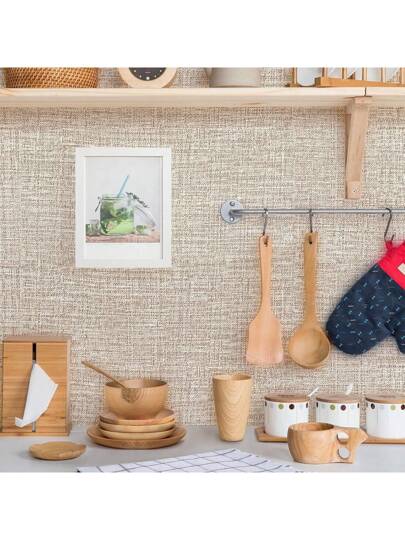 Roll Verlichting Grijs Linen Wallpaper Home Self Adhesive Peel Stick Wand Paper Bedroom Dinning Room Kitchen Cabinets Stickers Thicken Mildew Proof Removable Contact Countertops Furniture Renovation Art Living ations Office Items Bathroom ation Stuff Ho Wallpapers view 3