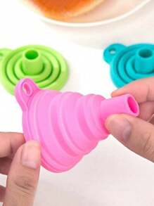 1Pc Silicone Collapsible Funnel, Food Funnel, Collapsible Kitchen Funnel, Canning Funnel Wide Mouth, Bottle Funne, Portable Mini Oil Funnel, Kitchen Funnel Mini Funnel, Household Liquid Dispenser, For Spices, Glass, Kitchen Cooking Tools.
