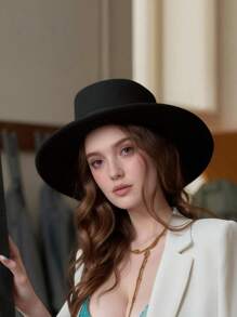 1pc Casual Cute Retro British Style Unisex Flat Top Cap, Suitable For Everyday Wear And Parties