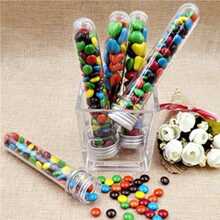 1/5/10/30个塑料试管45ml/50ml/110ml透明塑料试管口香糖试管，浴盐瓶圣诞生日礼物透明塑料试管，食品接触级试管瓶，糖果瓶，带螺旋盖的塑料试管 - 彩色 - 查看 12