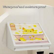 Bathroom Mural Clothes Folding Storage Box, Waterproof Hanging Storage Without Punch Hole, Wall Mounted Bathroom Rack, Toilet Mural, Space Saving, For Bathroom Storage And Home Decoration Bathroom Accessories - Multicolor - View 7